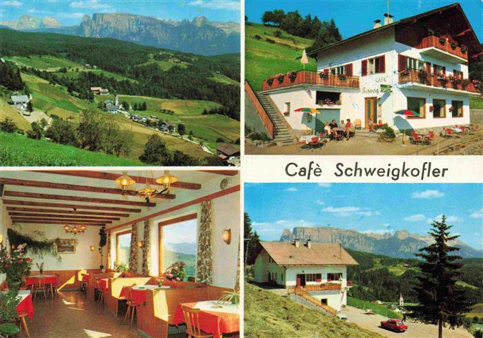 Oberinn am Ritten Suedtirol Cafe Schweigkofler Garni Gastraum Panorama