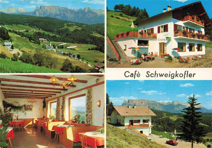 Oberinn am Ritten Suedtirol Cafe Schweigkofler Garni Gastraum Panorama
