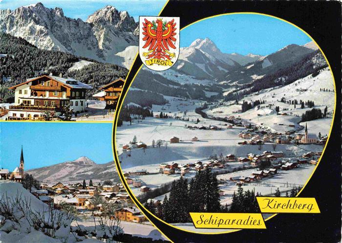 Kirchberg Tirol AT Alpengasthof Maierl mit Hohe Salve und Rettenstein