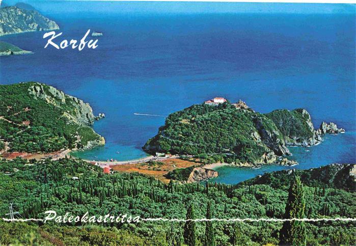 Korfu Corfu Kerkyra Greece Panorama des Paleokastritsa