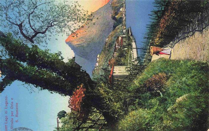 Lago di Lugano TI Strasse per Oria e San Mamette