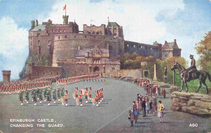 EDINBURGH SCOTLAND UK Edinburgh Castle Changing the Guard