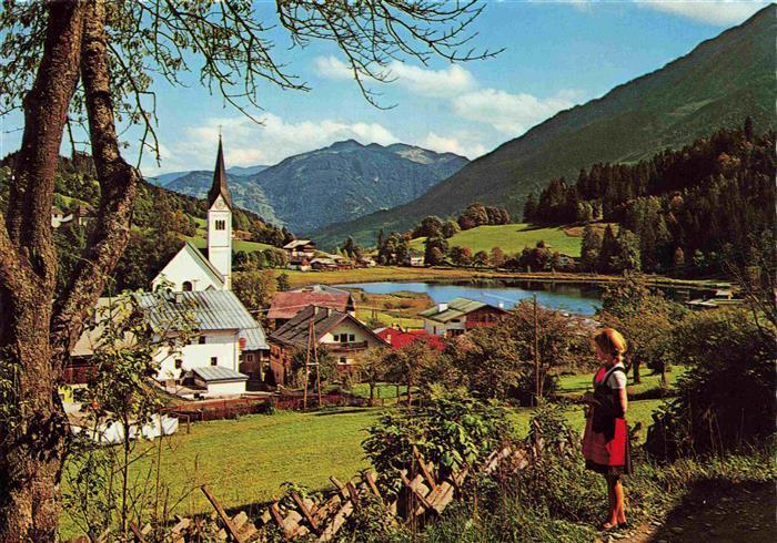 Goldegg Pongau AT Panorama mit Kirche
