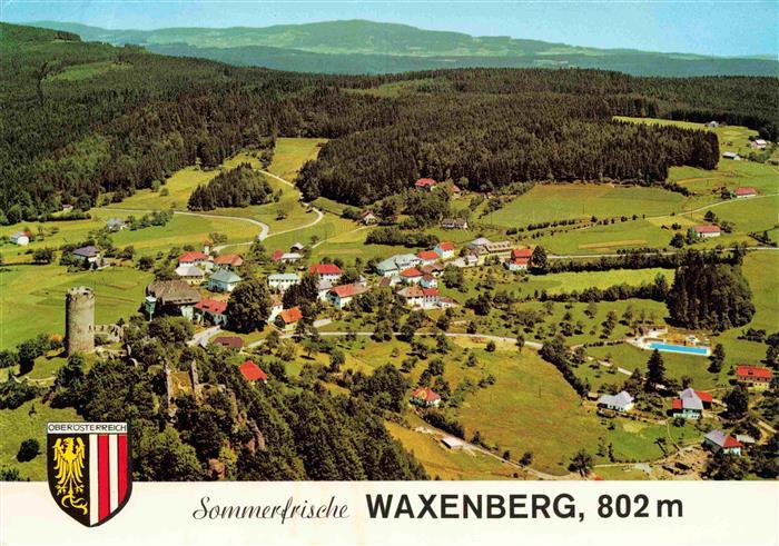Waxenberg Oberneukirchen Muehlviertel AT Ruine Wagenburg Fliegeraufnahme