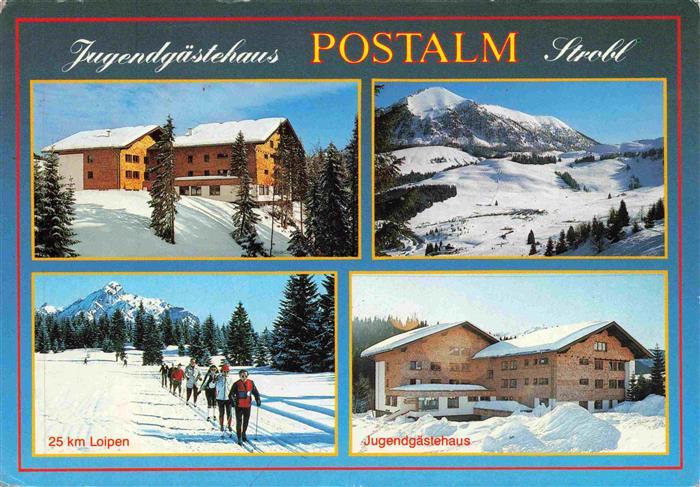 Strobl Wolfgangsee AT Jugendgaestehaus Postalm Langlaufloipen Panorama