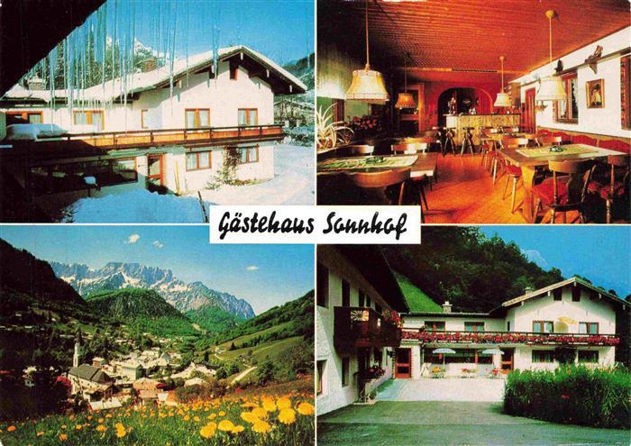 Marktschellenberg Gaestehaus Sonnhof Gastraum Panorama