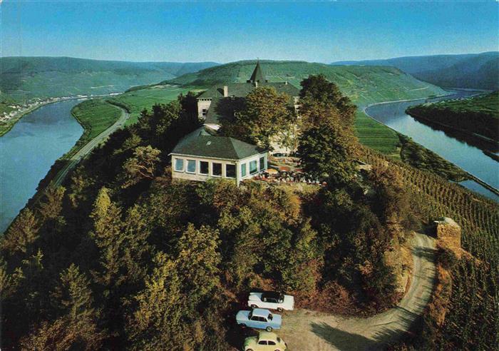 Bullay Mosel Bergcafe Restaurant Marienburg Fliegeraufnahme