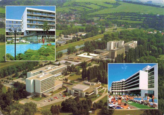 Piestany Pistian Poestyen SK Balnea Grand a Splendid Pool Fliegeraufnahme