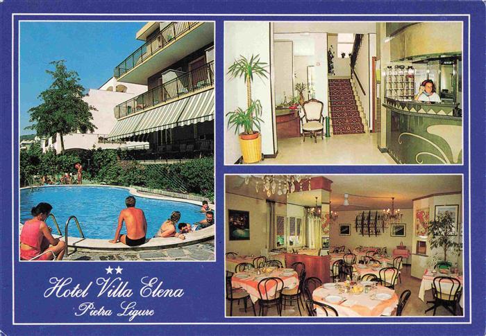 Pietra Ligure Pietraligure IT Hotel Villa Elena Pool Rezeption Restaurant