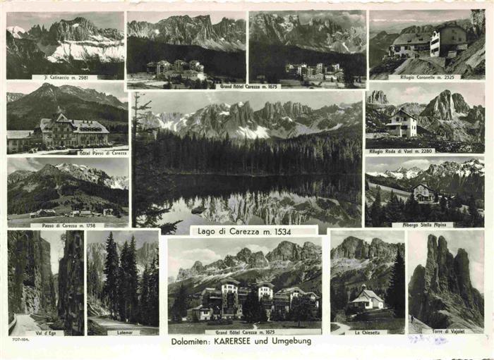 Karersee Lago di Carezza IT Dolomiten und Umgebung Orts und Teilansichten