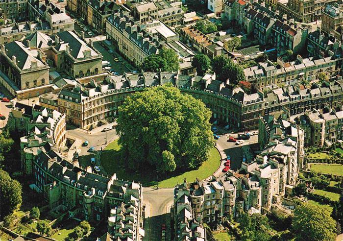 Bath  UK Aerial view of the Circus