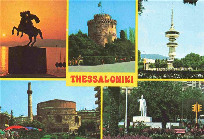 Thessaloniki Salonique Salonica Salonicco Greece Statue Schloss Fernsehturm Park