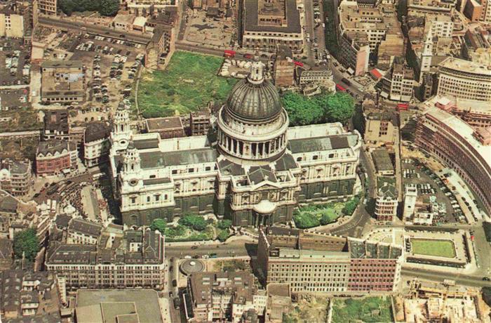 LONDON  UK St Pauls Cathedral from the air