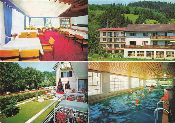 Schoenmuenzach Baiersbronn Hotel Pension Klumpp Gastraum Hallenbad Park