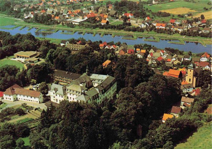 Beverungen Abtei vom Hl Kreuz Herstelle Fliegeraufnahme
