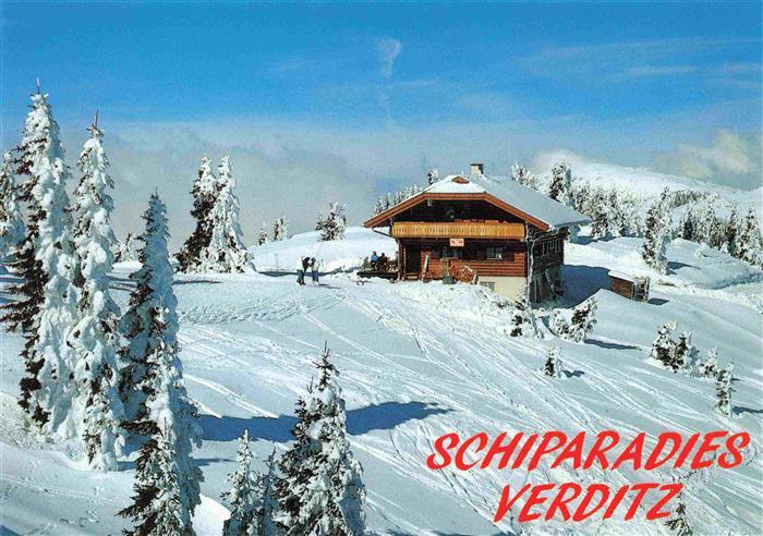 Afritz See Kaernten AT Schigebiet Afritz Verditz mit Schutzhaus Verditz