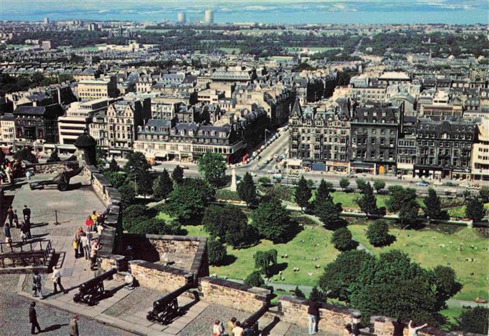 EDINBURGH SCOTLAND UK and the Firth of Forth from the Castle remparts