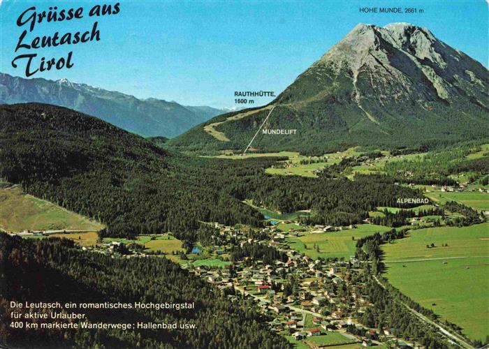 Weidach Leutasch Tirol AT Fliegeraufnahme mit Rauthhuette und Hohe Munde