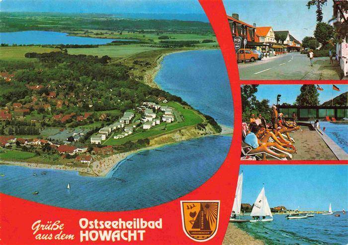 Hohwacht Ostseebad Schleswig-Holstein Fliegeraufnahme Strassenpartie Strand Schw