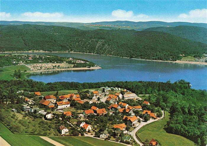Bringhausen Edertal Fliegeraufnahme am Edersee