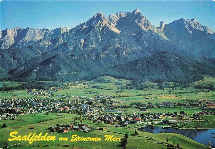 Saalfelden Steinernes Meer AT Fliegeraufnahme mit Ritzensee