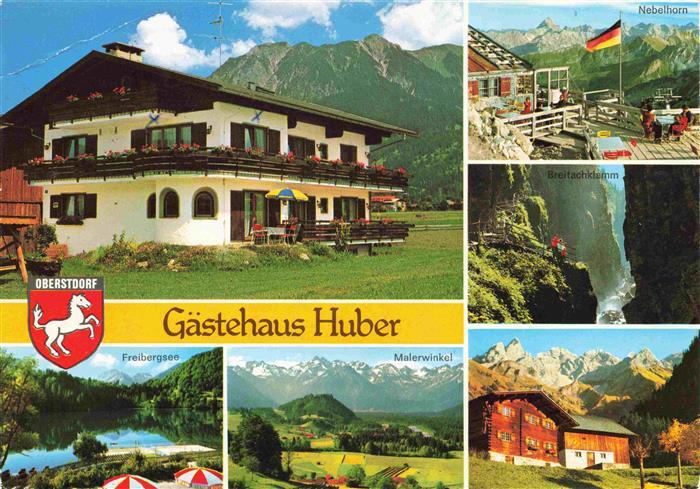OBERSTDORF Bayern Gaestehaus Huber Freibergsee Nebelhorn Breitlachklamm Malerwin