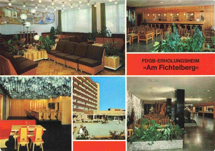 Oberwiesenthal Erzgebirge FDGB Erholungsheim Am Fichtelberg Buecherei Hallenbar