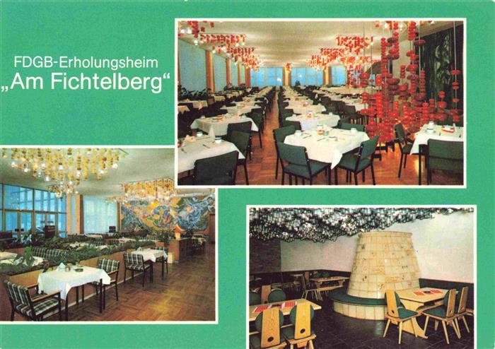 Oberwiesenthal Erzgebirge FDGB Erholungsheim Am Fichtelberg Speisesaal Urlauberc