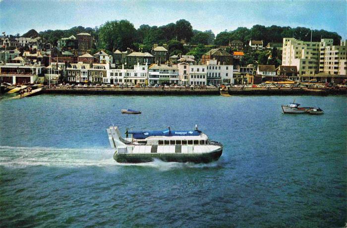 Cowes Isle of Wight UK Seaspeed Hovercraft SRN6 Airial view