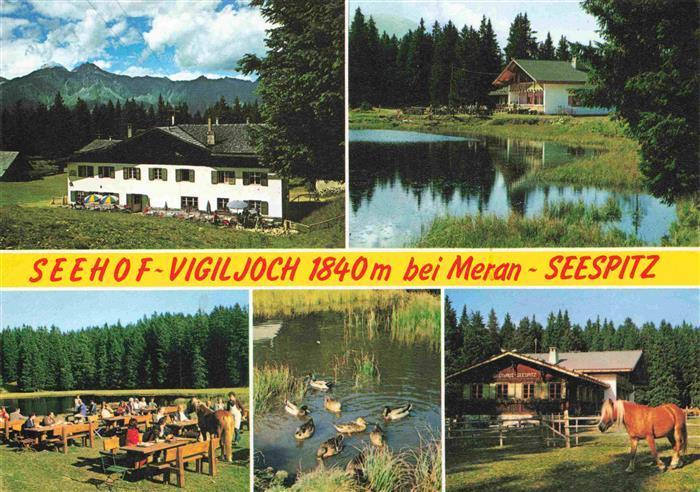 Vigiljoch 1500m Lana Meran IT Gasthaus Seehof mit Gasthaus Seespitz an der Schwa