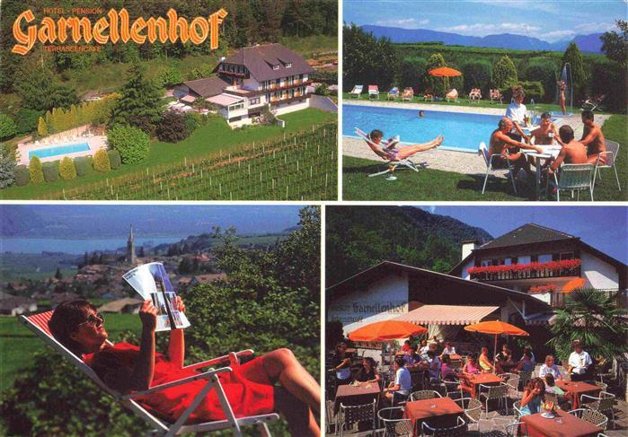 Kaltern Caldaro Suedtirol IT Hotel Pension Terrassencafe Garnellenhof Pool
