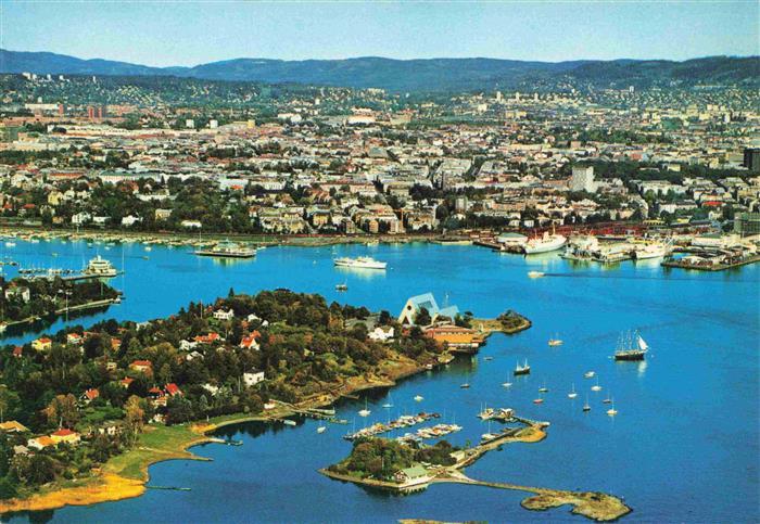 Oslo Norge Panorama fra Bygdoy Fliegeraufnahme