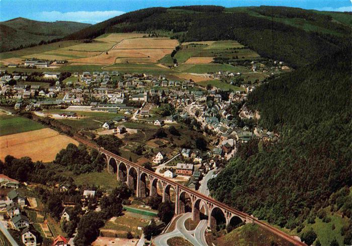 Willingen Sauerland Fliegeraufnahme mit Viadukt