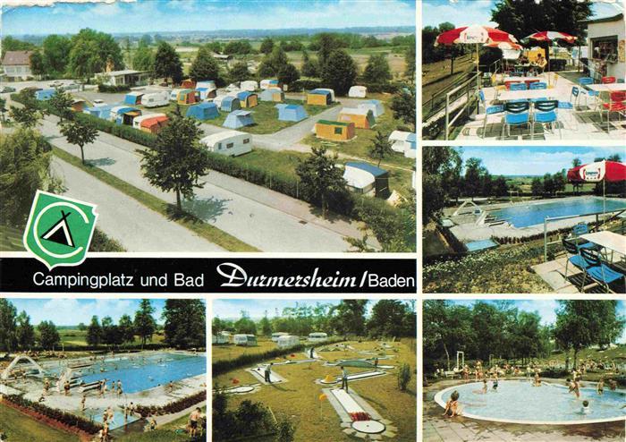 Durmersheim Campingplatz und Bad Restaurant Freibad Minigolf Terrasse Planschbec