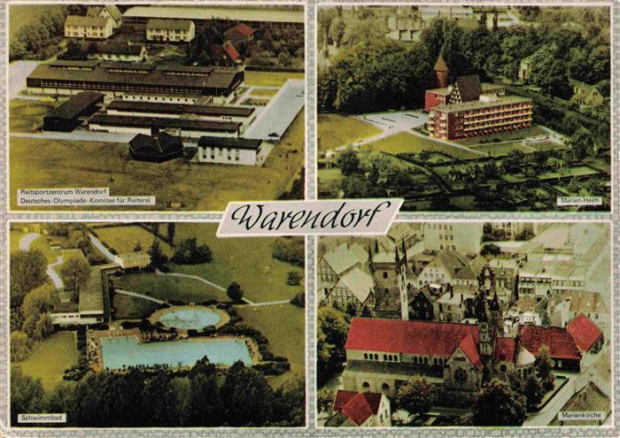 Warendorf NRW Fliegeraufnahmen mit Reitsportzentrum Warendorf Marien Heim Schwim