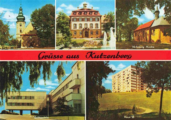 Kutzenberg Ebensfeld Bezirkskrankenhaus Verwaltungsgebaeude Veitsberg Kirche Han