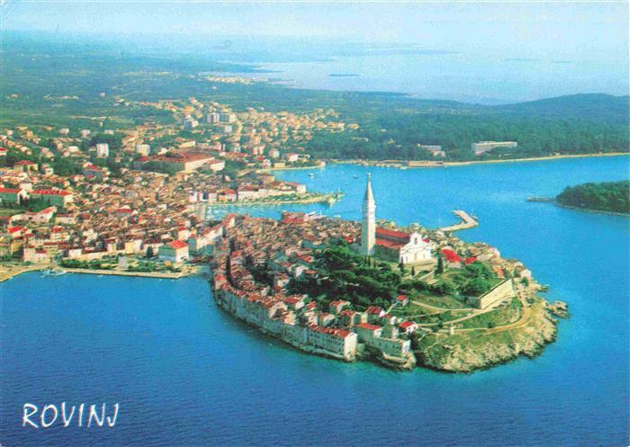 Rovinj Rovigno Istrien Croatia Fliegeraufnahme