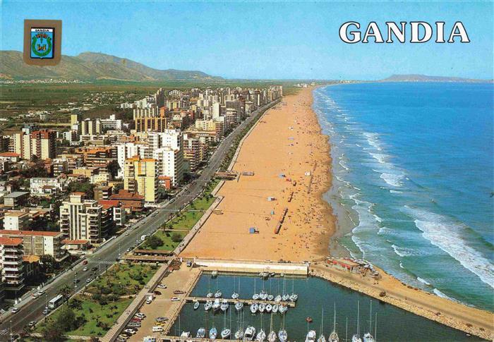 Gandia ES Fliegeraufnahme Strand