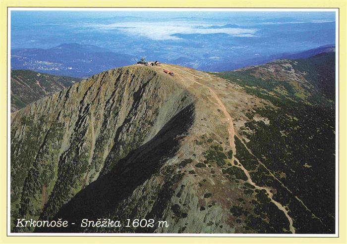 Snezka Schneekoppe CZ Fliegeraufnahme