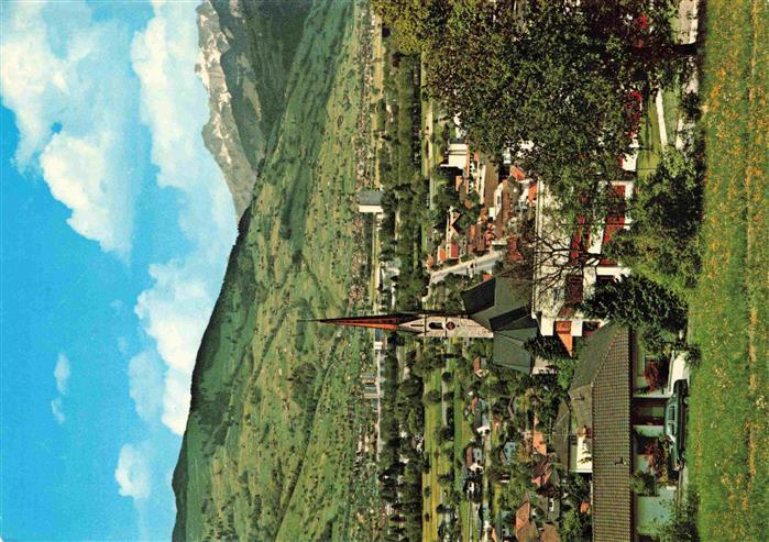 Schaanwald Liechtenstein FL Panorama mit Kirche