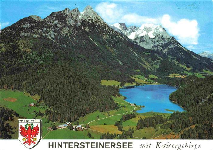 Scheffau Tirol Wilden Kaiser Tirol AT Fliegeraufnahme Hintersteinersee mit Kaise