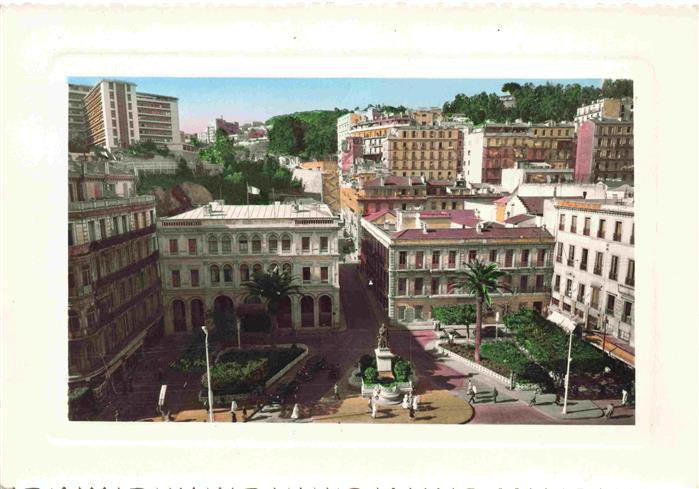 ALGER Algerie Place Burgeaud et le 19eme Corps d'Armee