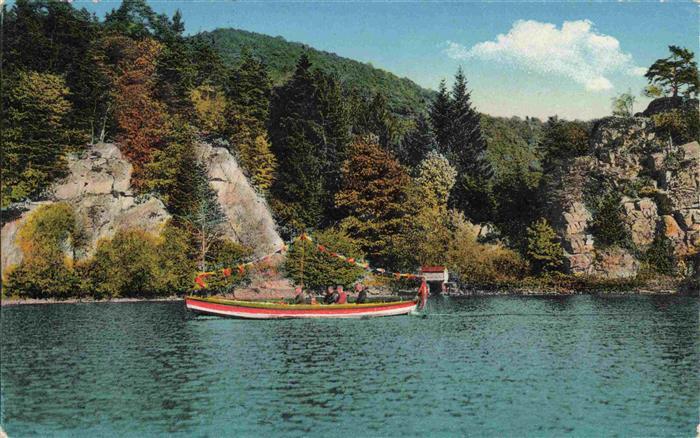 Saeckingen Bad BW Restaurant Waldkaffee zum Bergsee Bootfahren