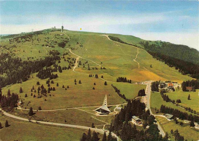 Feldberg 1450m Schwarzwald Fliegeraufnahme
