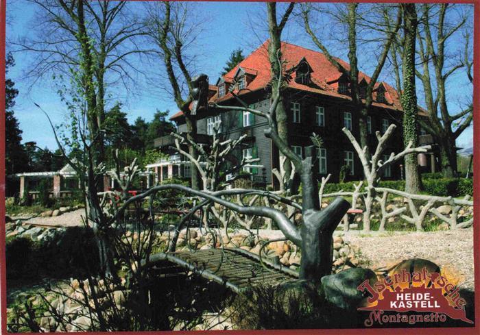 Bispingen Jagdvilla Iserhatsche Heide-Kastell Holzbruecke