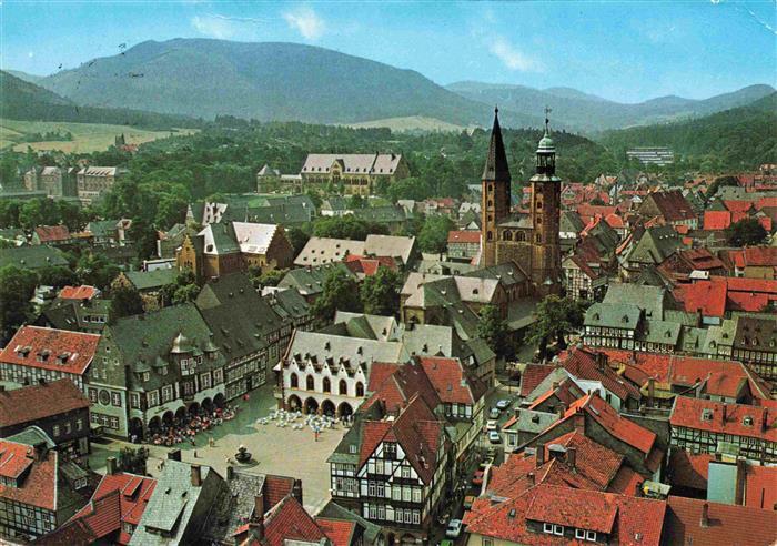 GOSLAR Harz Niedersachsen Stadtpanorama Marktplatz Kirche