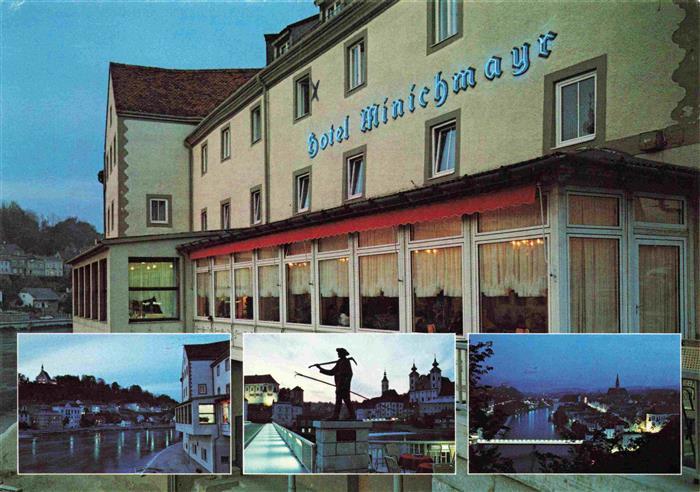 Steyr Enns Oberoesterreich Hotel Minichmayr Partie am Fluss Stadtpanorama