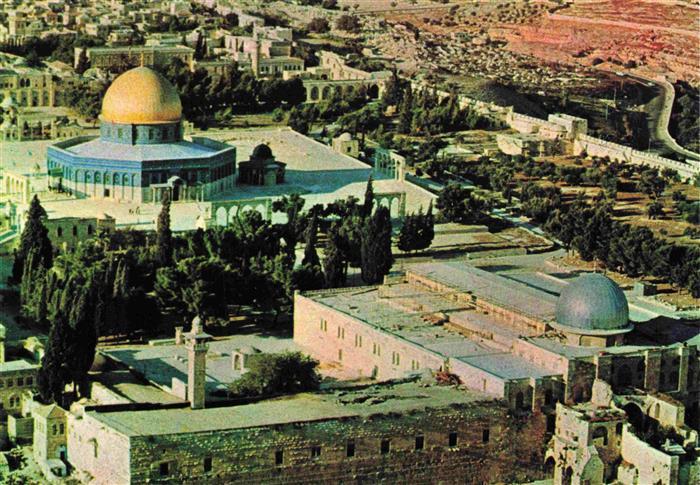 Jerusalem  Yerushalayim Israel Temple area from the air