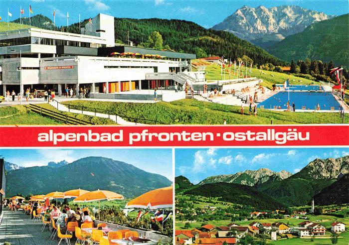 Pfronten Bayern Alpenbad Restaurant Terrasse Alpenpanorama