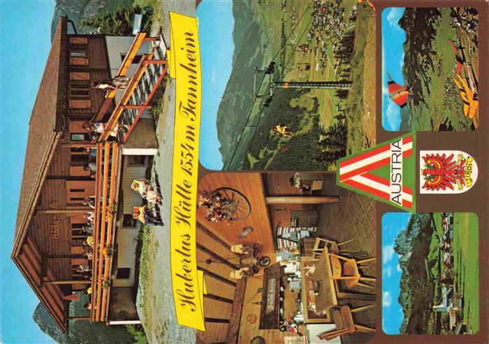 Tannheim 1097m Tirol AT Hubertus-Huette Gastraum Sessellift zum Neunerkoepfle Dr